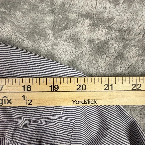 Ermenegildo Zegna Men's XL‎ Dress Shirt Blue/Gray Striped LS SEE DESCRIPTION - Picture 15 of 16